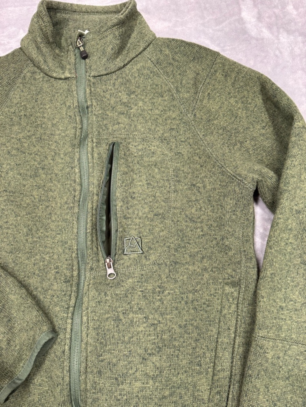 Avalanche Dark Green Zip-Up Sweater - Picture 3 of 10